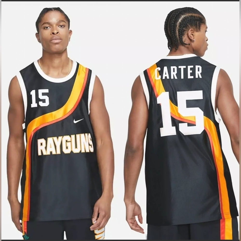 Nike X Roswell Rayguns Vince Carter #15 Basketball Jersey Black Multiple Sizes